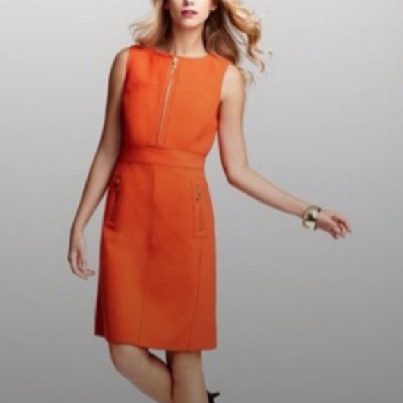 Tory Burch Orange Midi Dress - Picture 5 of 9